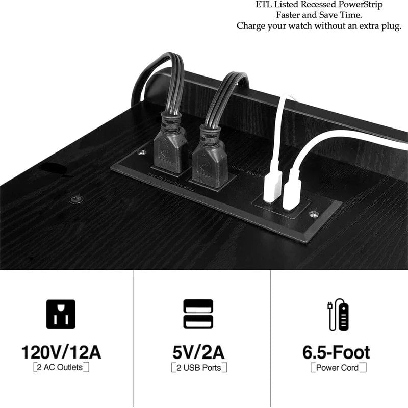 Support pour platine vinyle avec éclairage LED - 14,2 cm (P) x 32,5 cm (L) x 27,2 cm (H)