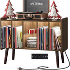 Support pour platine vinyle avec éclairage LED - 14,2 cm (P) x 32,5 cm (L) x 27,2 cm (H)