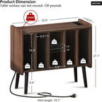 Support pour platine vinyle avec éclairage LED - 14,2 cm (P) x 32,5 cm (L) x 27,2 cm (H)