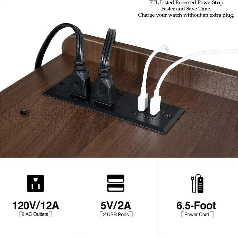 Support pour platine vinyle avec éclairage LED - 14,2 cm (P) x 32,5 cm (L) x 27,2 cm (H)