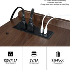 Support pour platine vinyle avec éclairage LED - 14,2 cm (P) x 32,5 cm (L) x 27,2 cm (H)