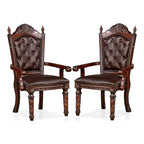 Fauteuils Abeena traditionnels en bois massif de cerisier (ensemble de 2) par Furniture of America