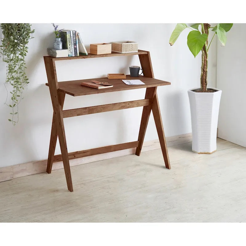 Bureau moderne du milieu du siècle à pieds en X de 95 cm