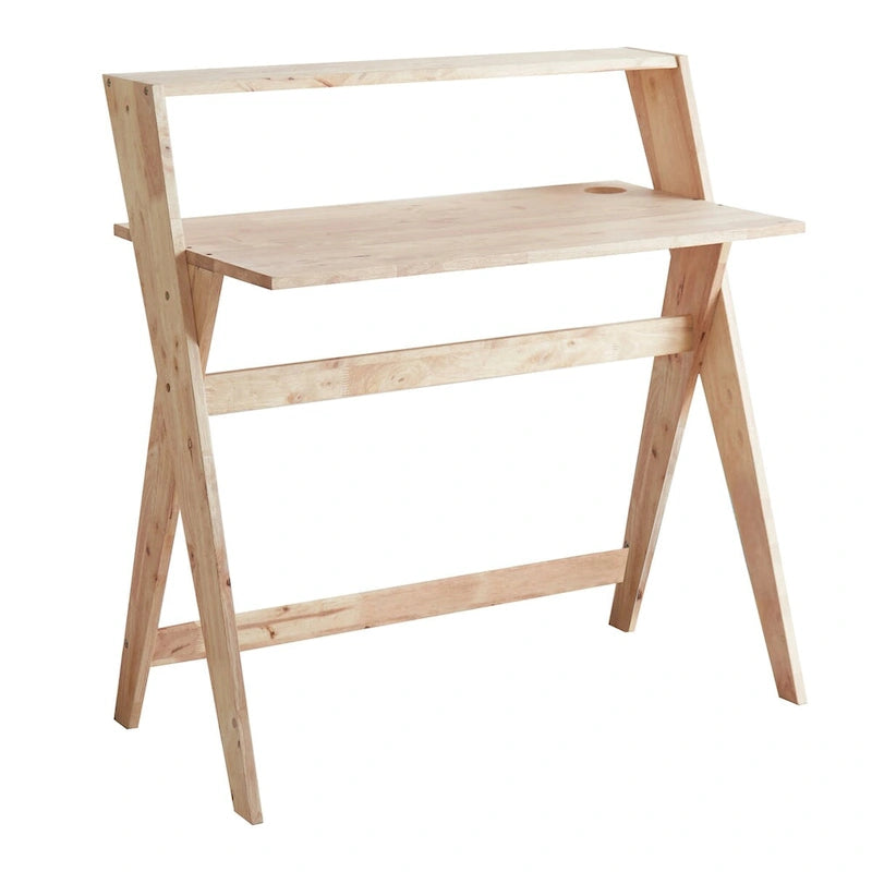 Bureau moderne du milieu du siècle à pieds en X de 95 cm