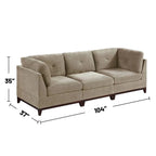 Ensemble de canapé modulaire 6 pièces en chenille