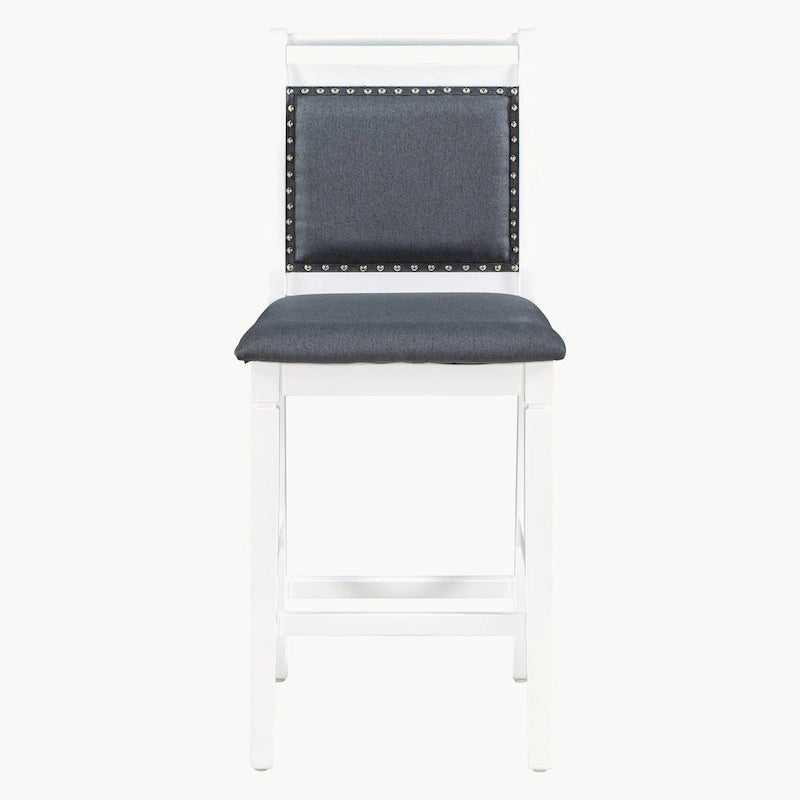 Ensemble de table à manger 3 pièces en bois, hauteur comptoir, à abattants