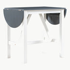 Ensemble de table à manger 3 pièces en bois, hauteur comptoir, à abattants