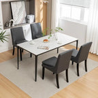 Chaises de salle à manger modernes sans accoudoirs, lot de 2, avec pieds en bois massif, idéales pour la cuisine et la salle à manger.