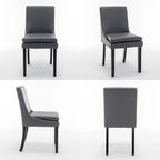 Chaises de salle à manger modernes sans accoudoirs, lot de 2, avec pieds en bois massif, idéales pour la cuisine et la salle à manger.