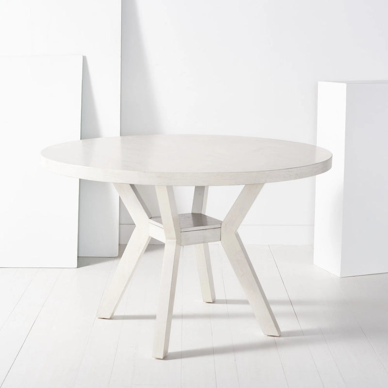 Table de salle à manger ronde en bois SAFAVIEH Couture Orestilla - 122 cm (L) x 122 cm (P) x 76 cm (H)