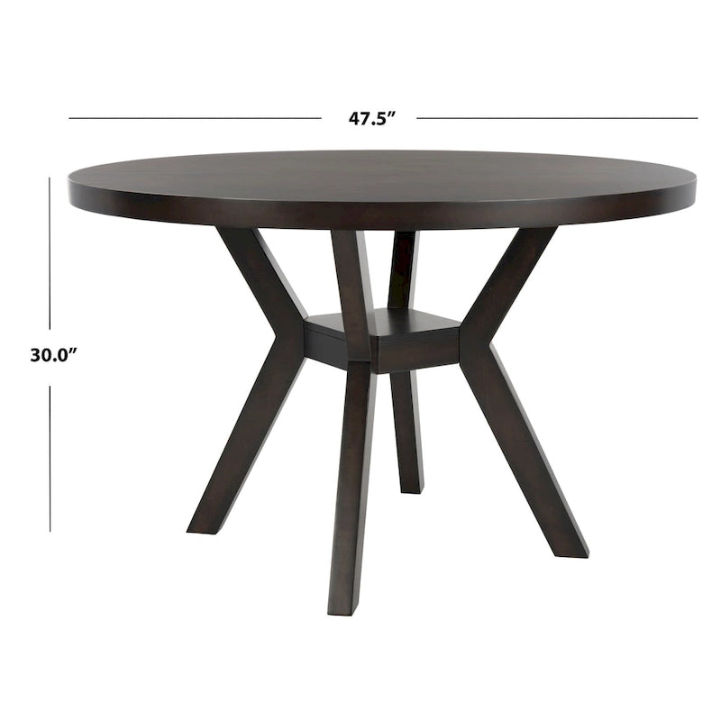 Table de salle à manger ronde en bois SAFAVIEH Couture Orestilla - 122 cm (L) x 122 cm (P) x 76 cm (H)