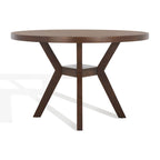 Table de salle à manger ronde en bois SAFAVIEH Couture Orestilla - 122 cm (L) x 122 cm (P) x 76 cm (H)
