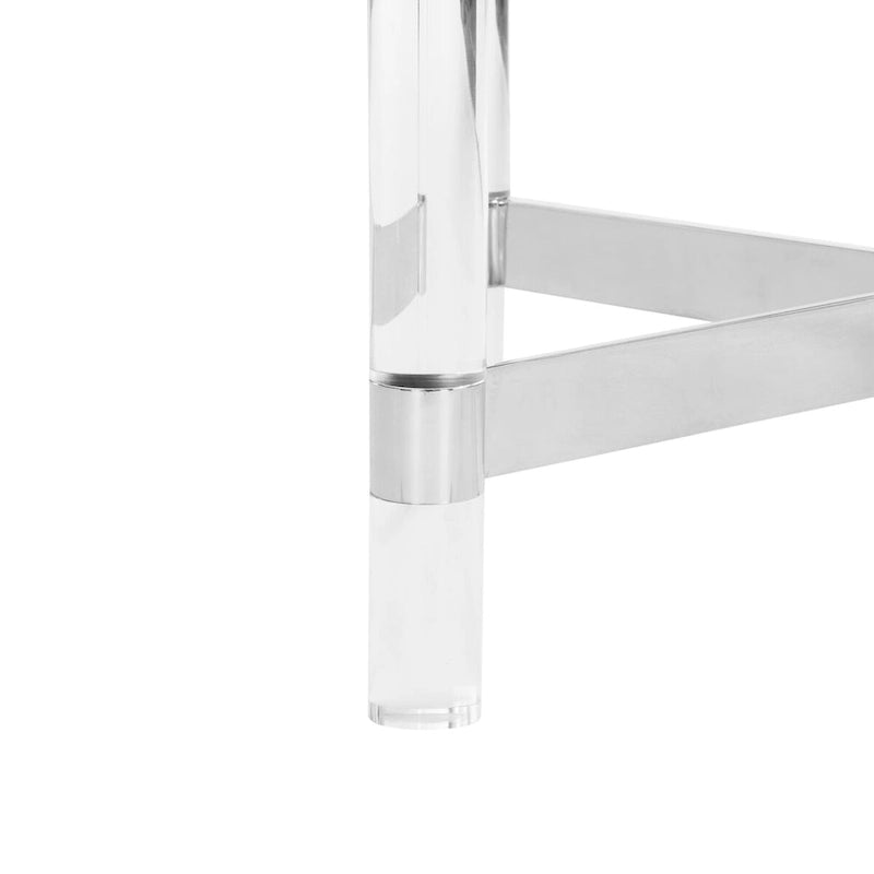 Table basse SAFAVIEH Couture Giang en acrylique argenté - 47 cm (L) x 24 cm (P) x 17 cm (H)